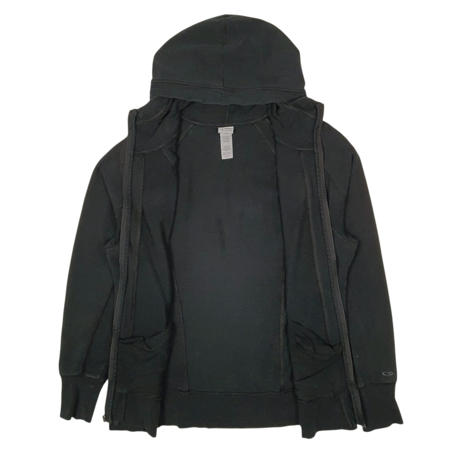 Womens Black Champion Hoodie Full Zip Jumper
