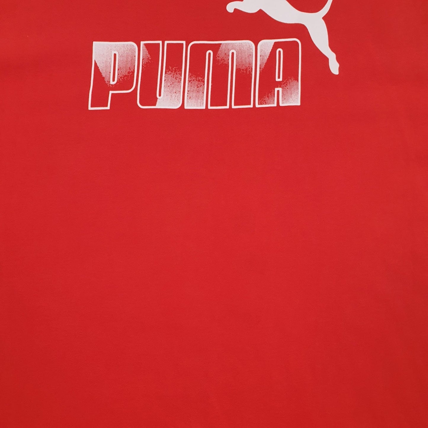 Mens Red Puma Spellout  T Shirt