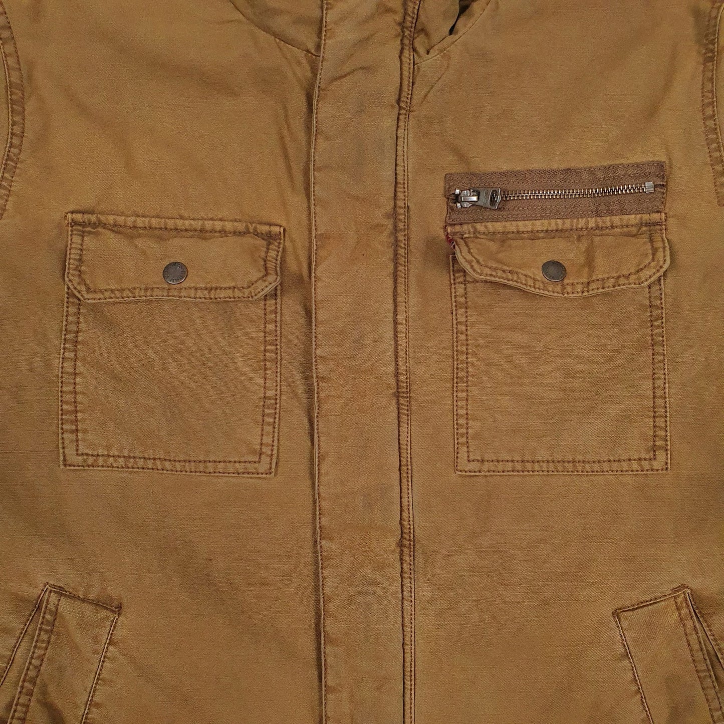 Mens Brown Levis Padded  Coat