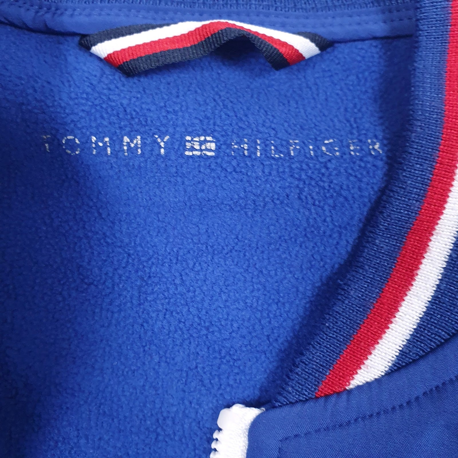 Mens Blue Tommy Hilfiger  Quarter Zip Coat