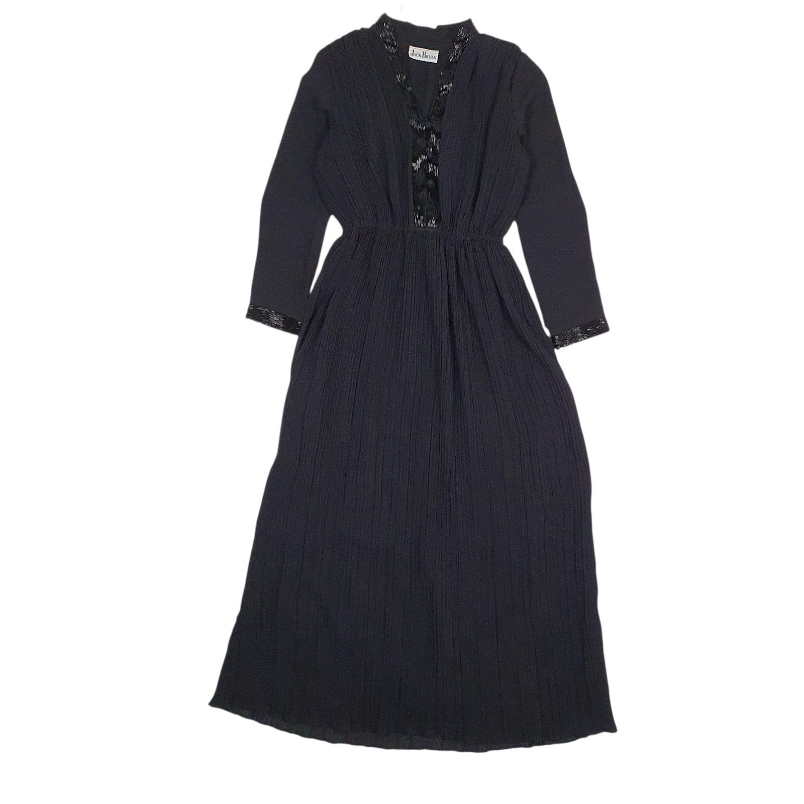 Womens Black Jack Bryan Evening Occasion Long Sleeve Dress