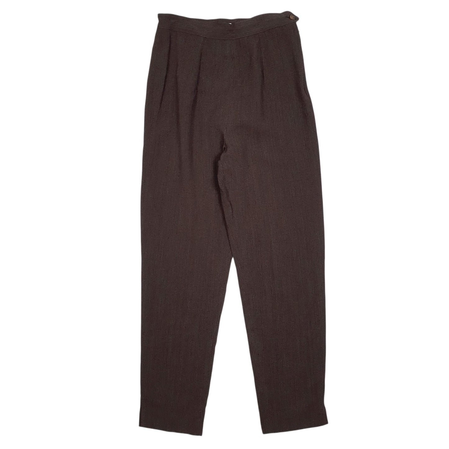 Womens Brown Sportstaff Vintage Pleated Formal Trousers