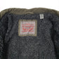 Mens Grey Levis Sherpa Lined Military Bomber  Coat