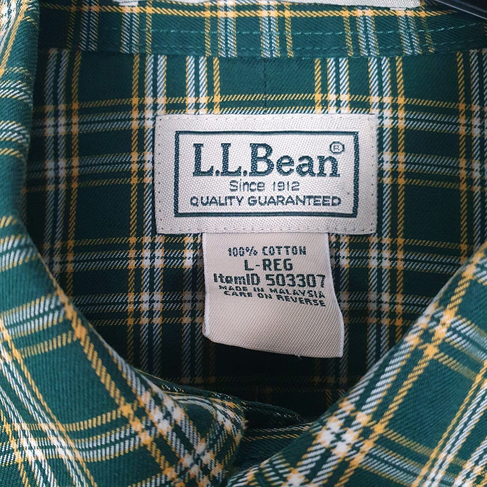 Mens Green L.L.Bean   Shirt