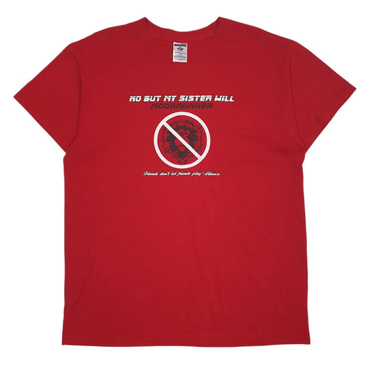 Mens Red Jerzees  Short Sleeve T Shirt