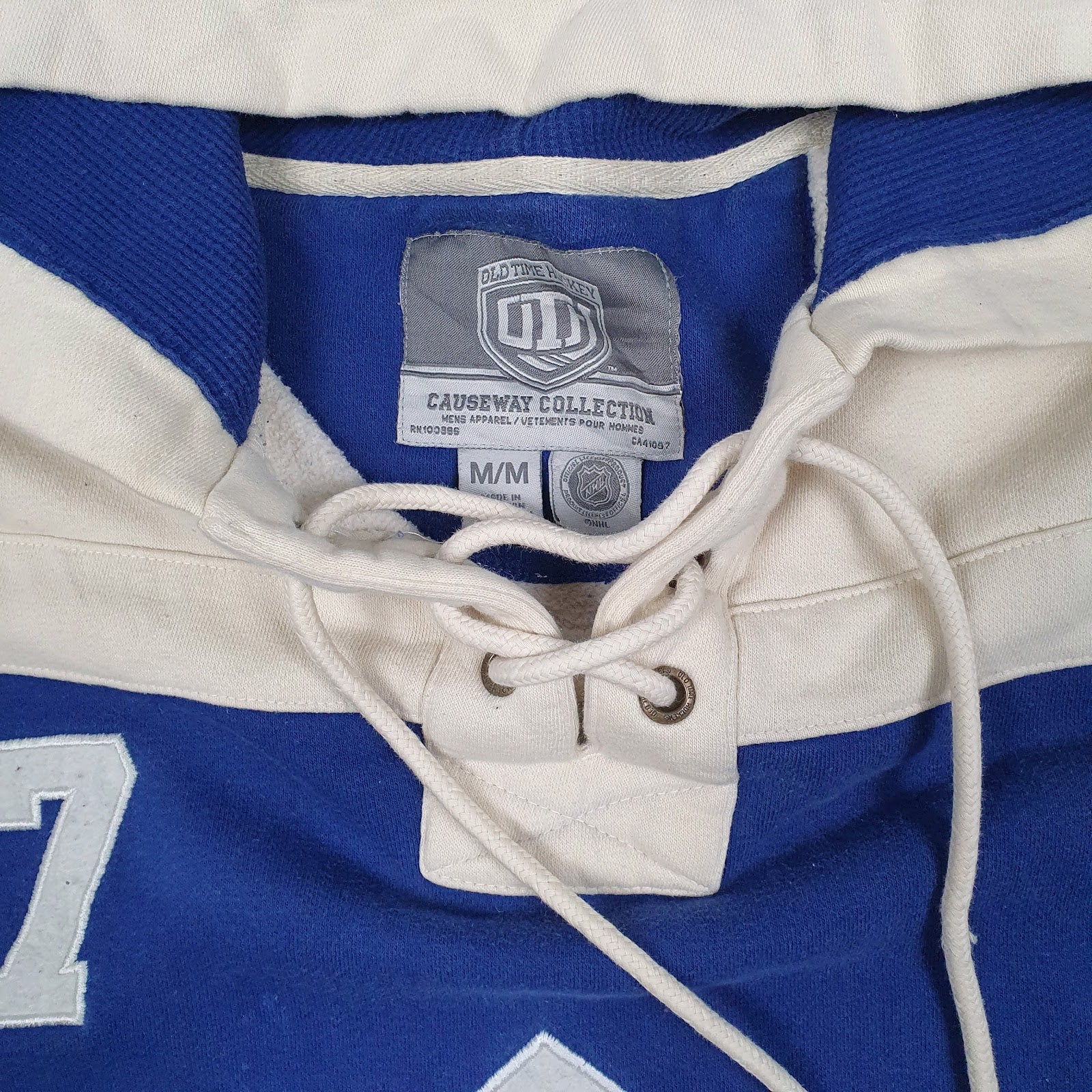 Mens Blue Old Time Hockey Toronto Maple Leafs NHL Jersey Hoodie Jumper