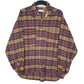 Mens Yellow Benetton Vintage Flannel Long Sleeve Shirt