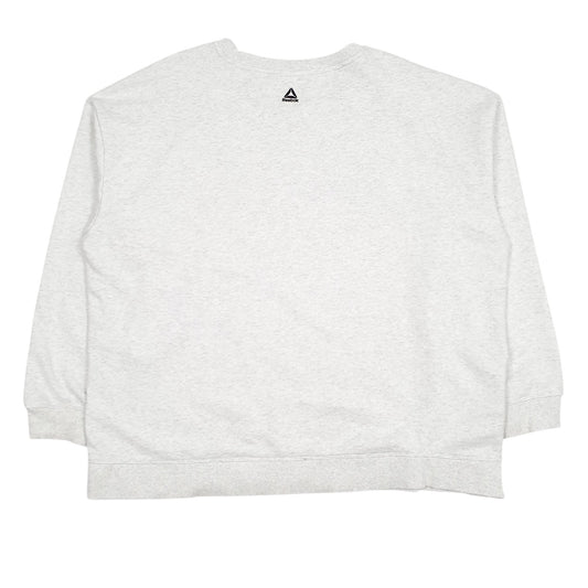 Mens Grey Reebok Spellout Crewneck Jumper