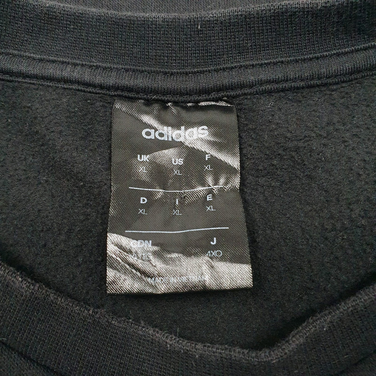 Mens Black Adidas Spellout Crewneck Jumper