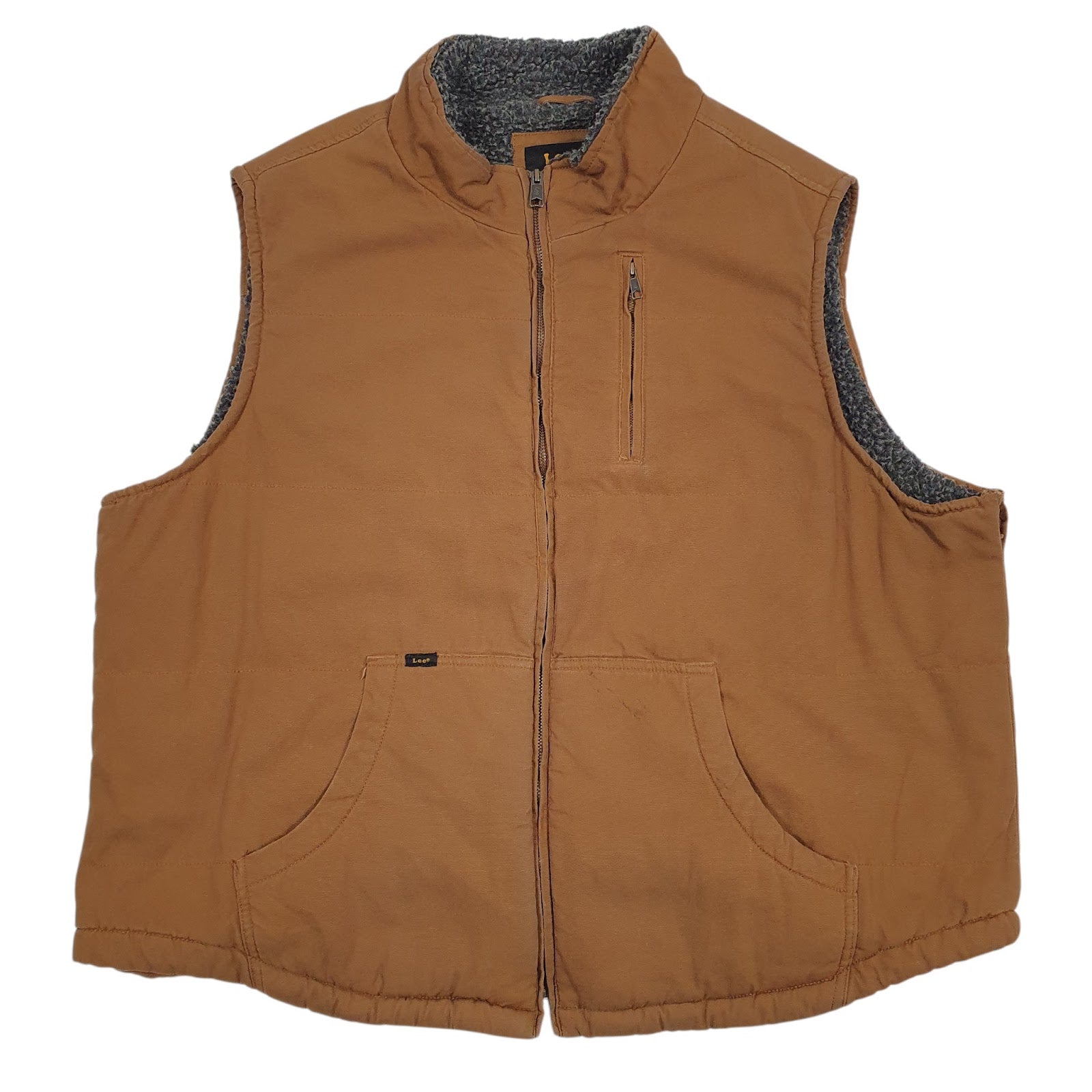 Mens Brown Lee Sherpa Lined  Coat