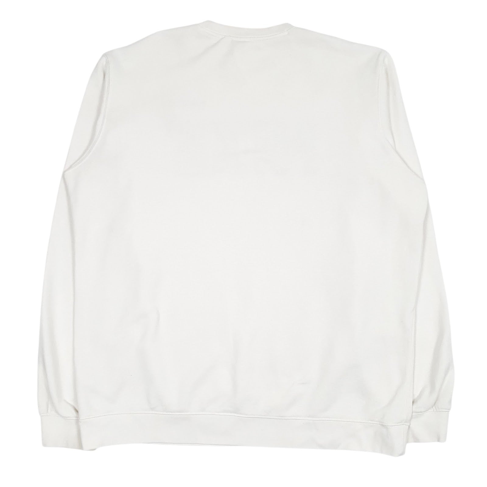 Mens White Nike Spellout Crewneck Jumper