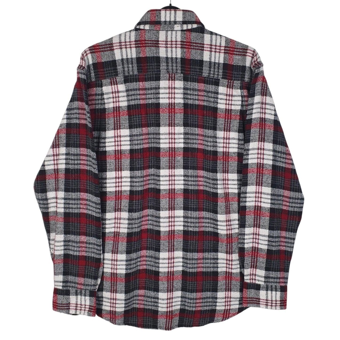 Mens White First Down USA Flannel  Shirt