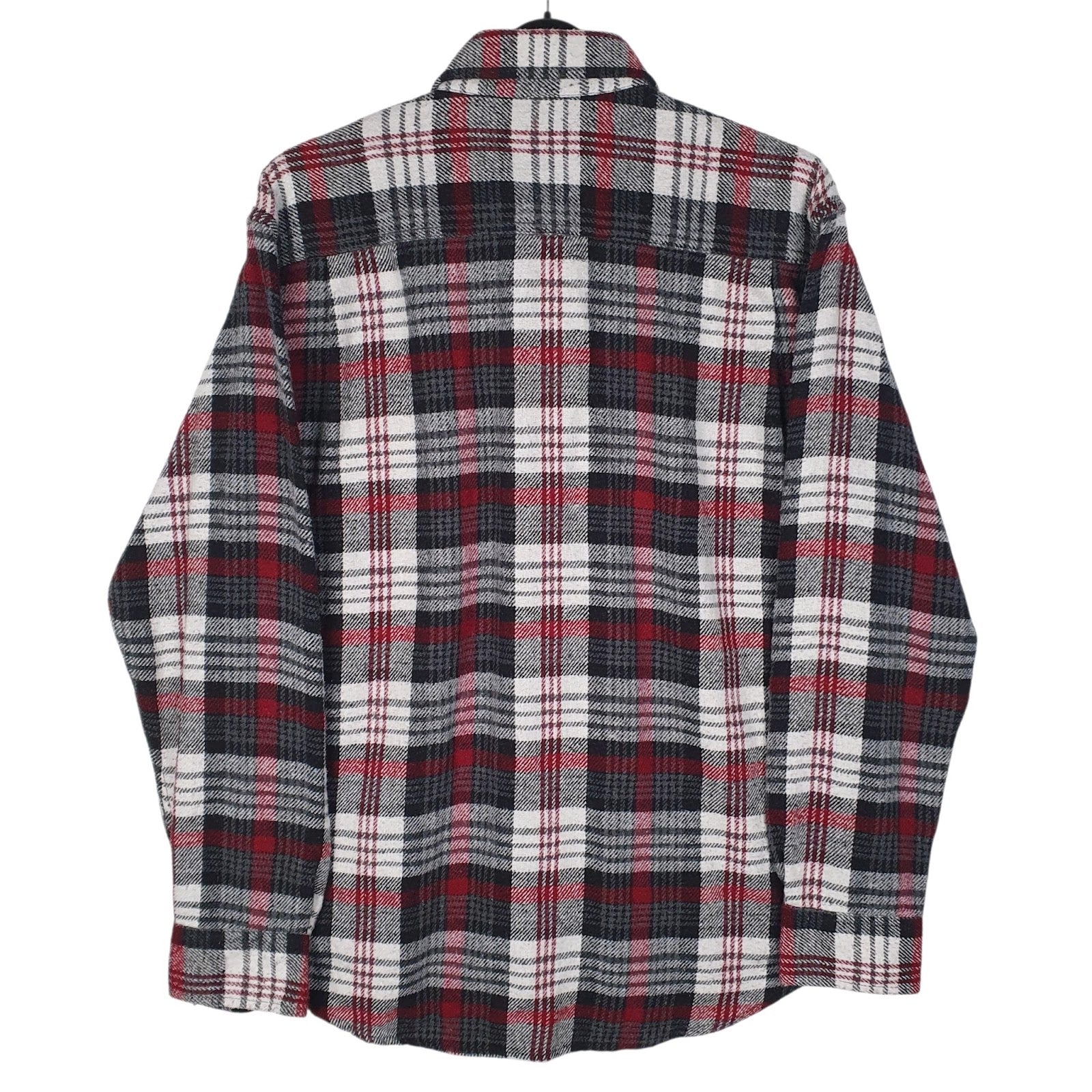 Mens White First Down USA Flannel  Shirt