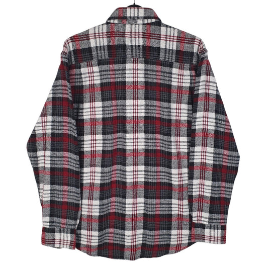 Mens White First Down USA Flannel  Shirt