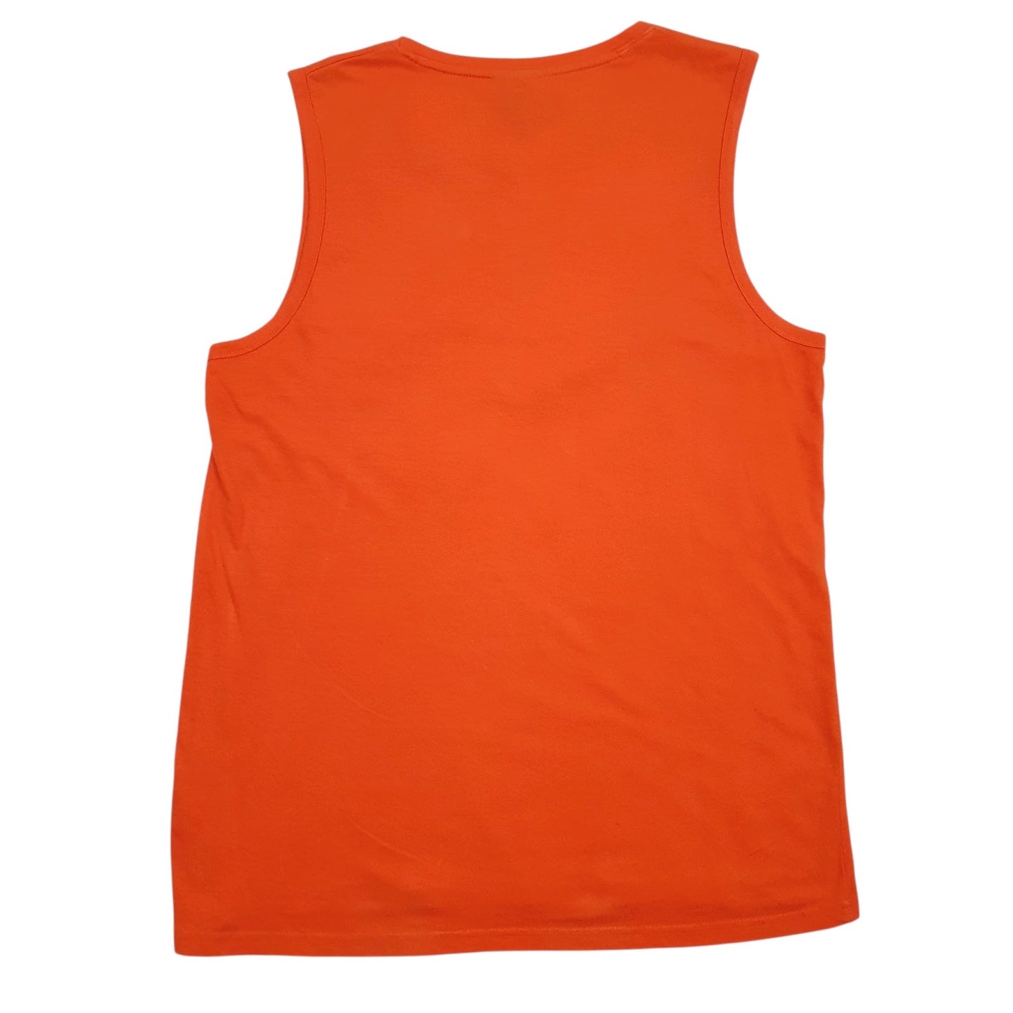 Mens Orange Diadora Vest Spellout Beach Wear  T Shirt