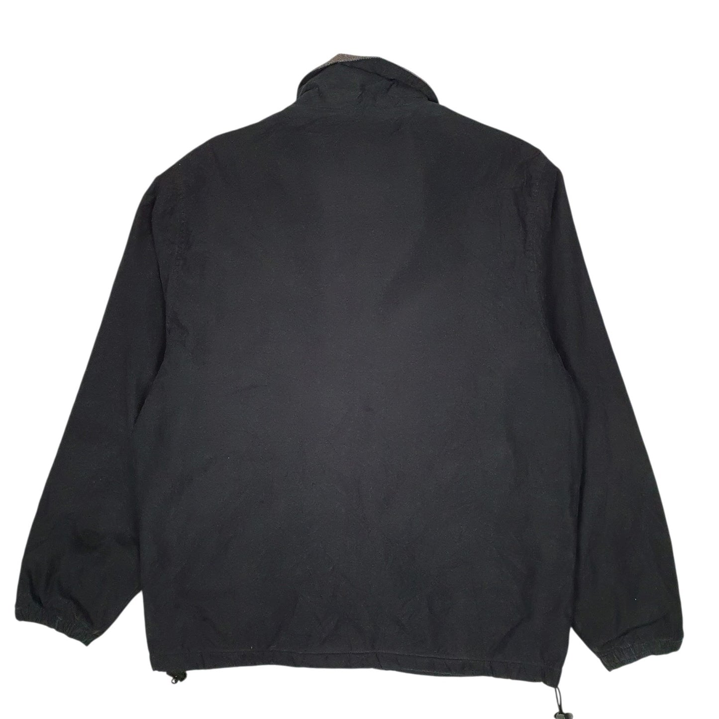 Mens Black Ralph Lauren Vintage 90s Fleece Lined Hoodie Coat