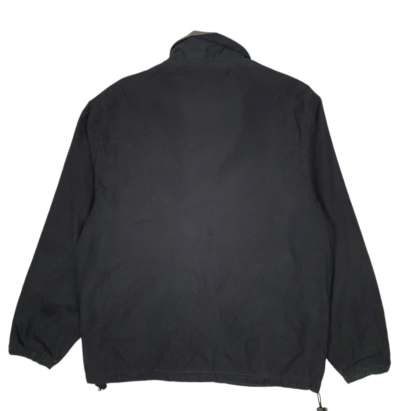 Mens Black Ralph Lauren Vintage 90s Fleece Lined Hoodie Coat