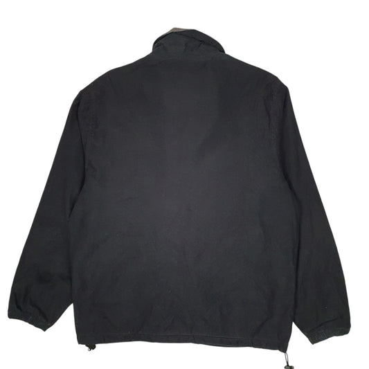 Mens Black Ralph Lauren Vintage 90s Fleece Lined Hoodie Coat