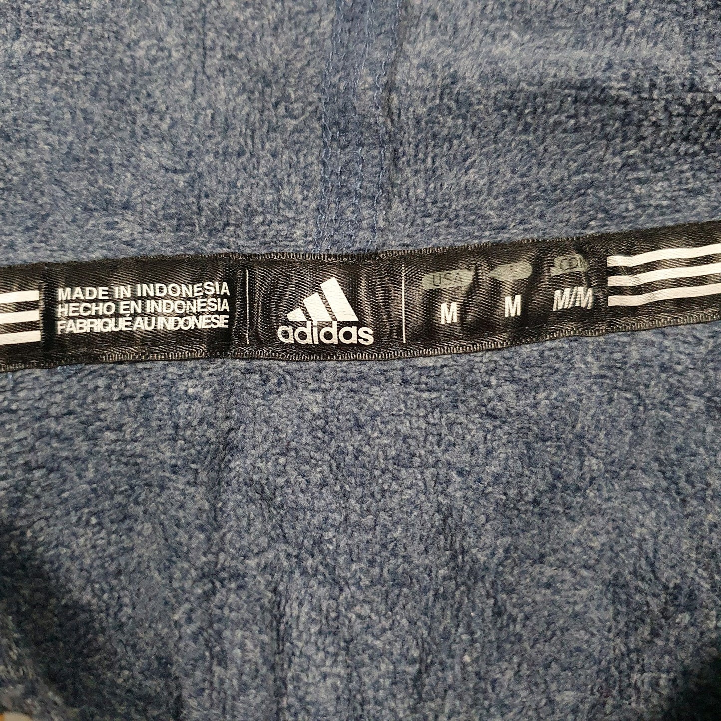 Mens Blue Adidas Climawarm Michigan Football Hoodie Jumper