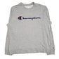 Mens Grey Champion Spellout Crewneck Jumper