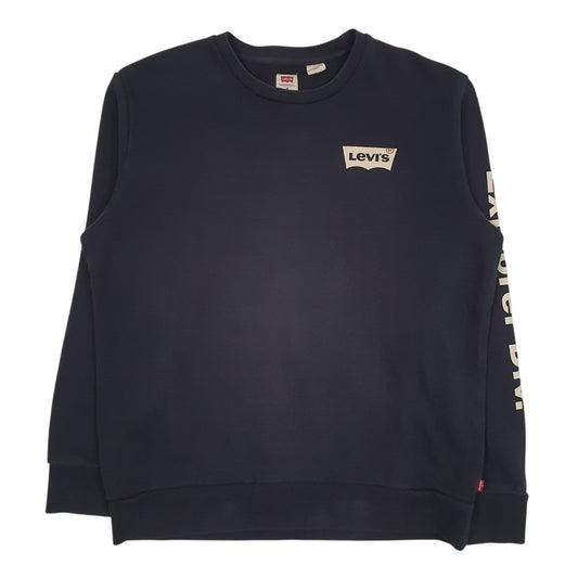 Mens Black Levis  Crewneck Jumper