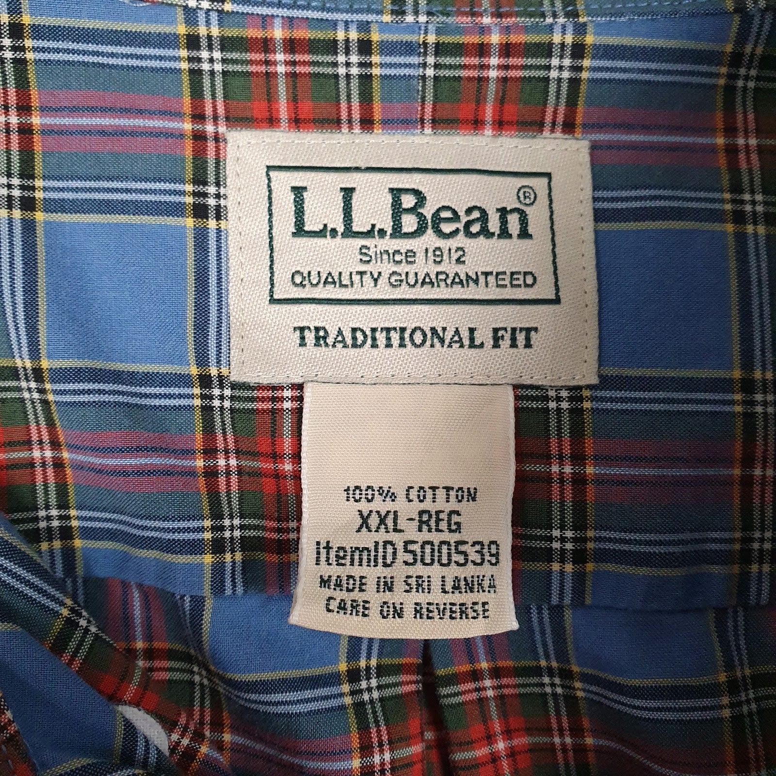 Mens Blue L.L.Bean   Shirt