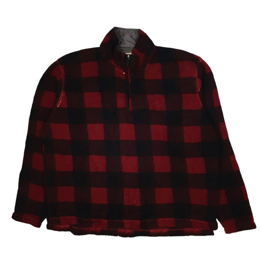 Mens Red Wrangler  Quarter Zip Jumper