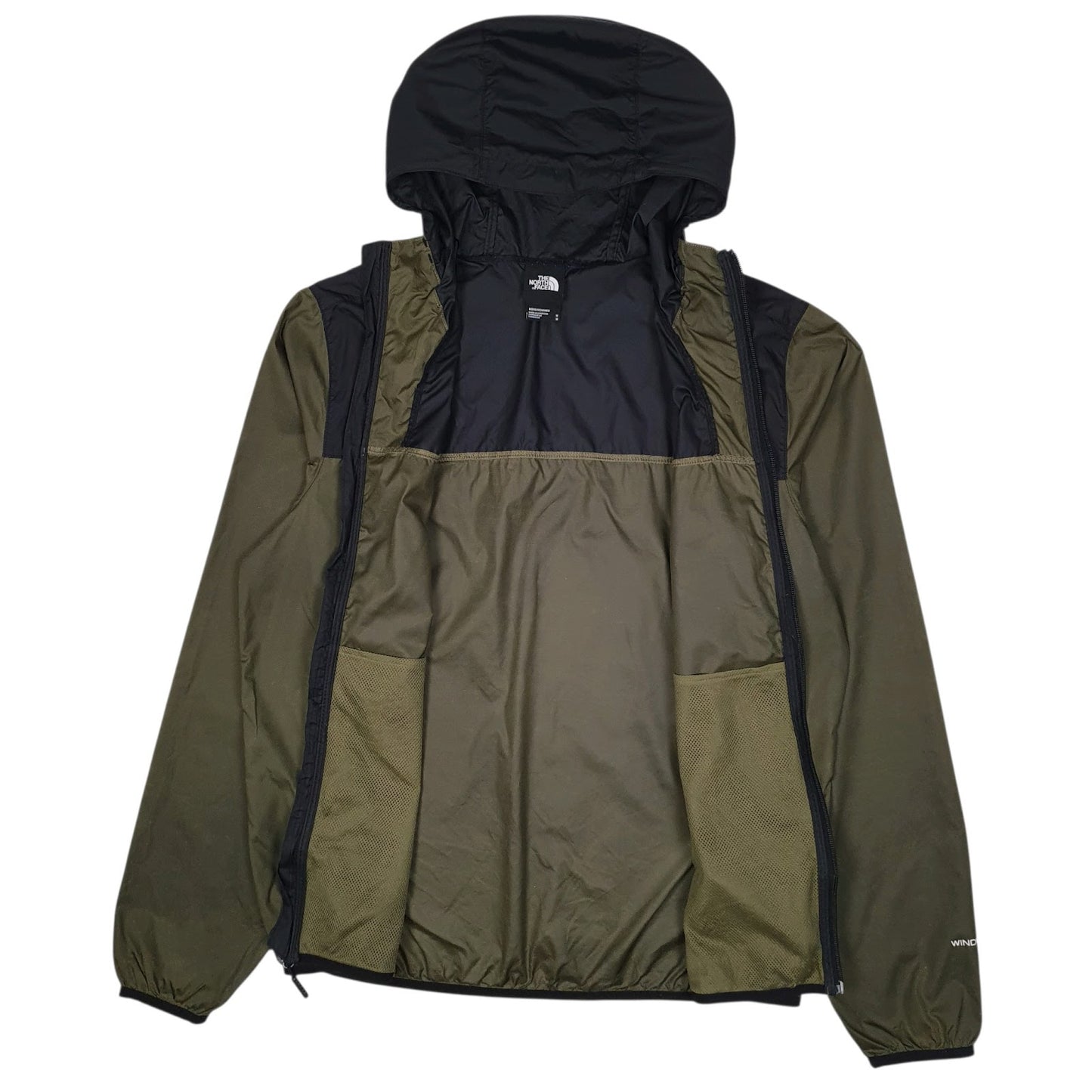 Mens Green The North Face Windwall Hoodie Coat