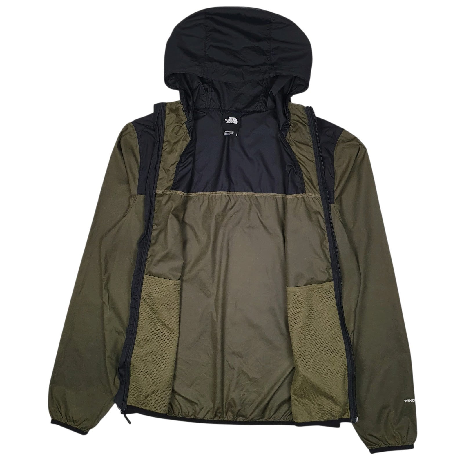 Mens Green The North Face Windwall Hoodie Coat