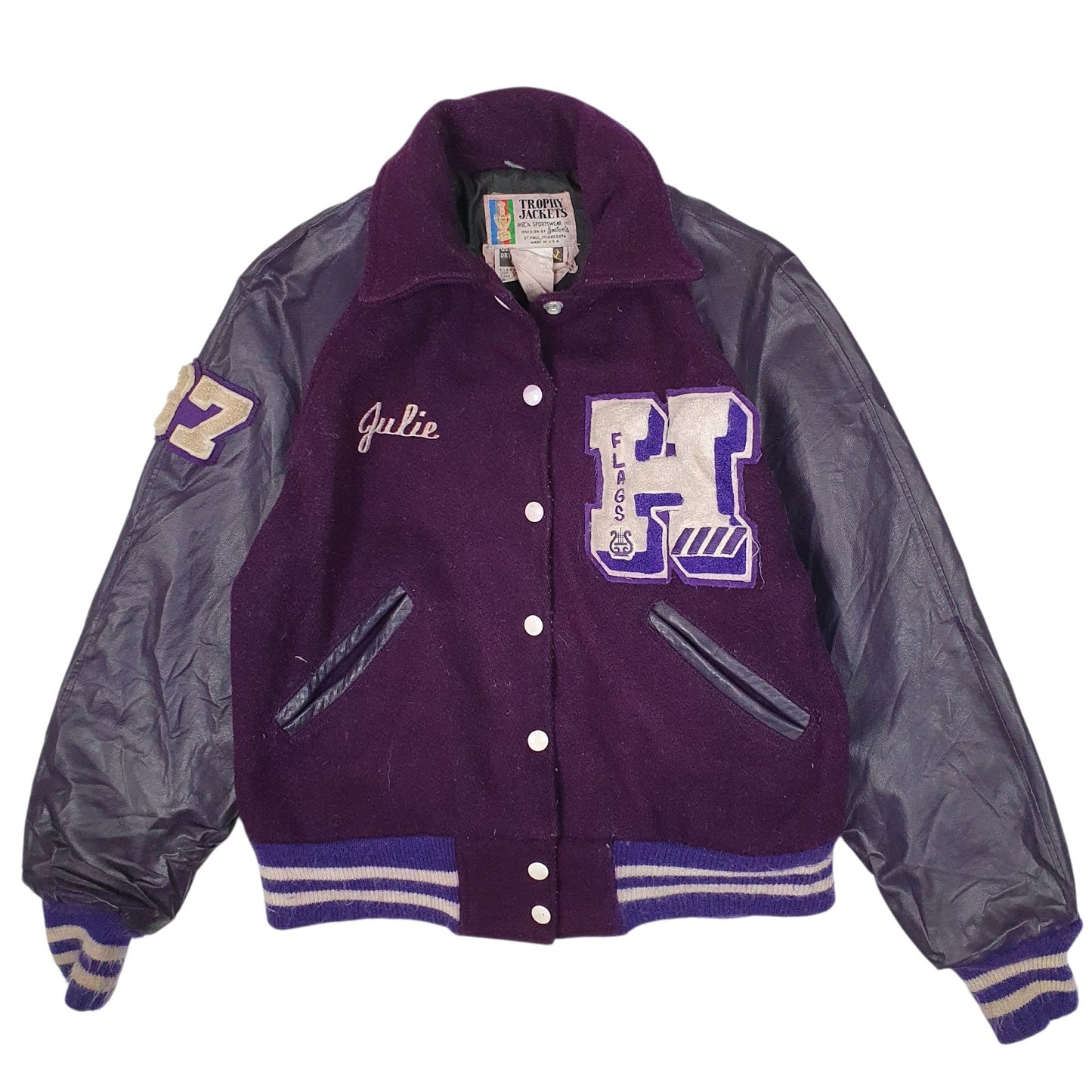 Womens Purple Meca Sportswear Vintage 90s Trophy Jackets  Coat