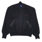 Mens Black Holloway Bomber Vintage 90s Made In USA Full Zip Coat