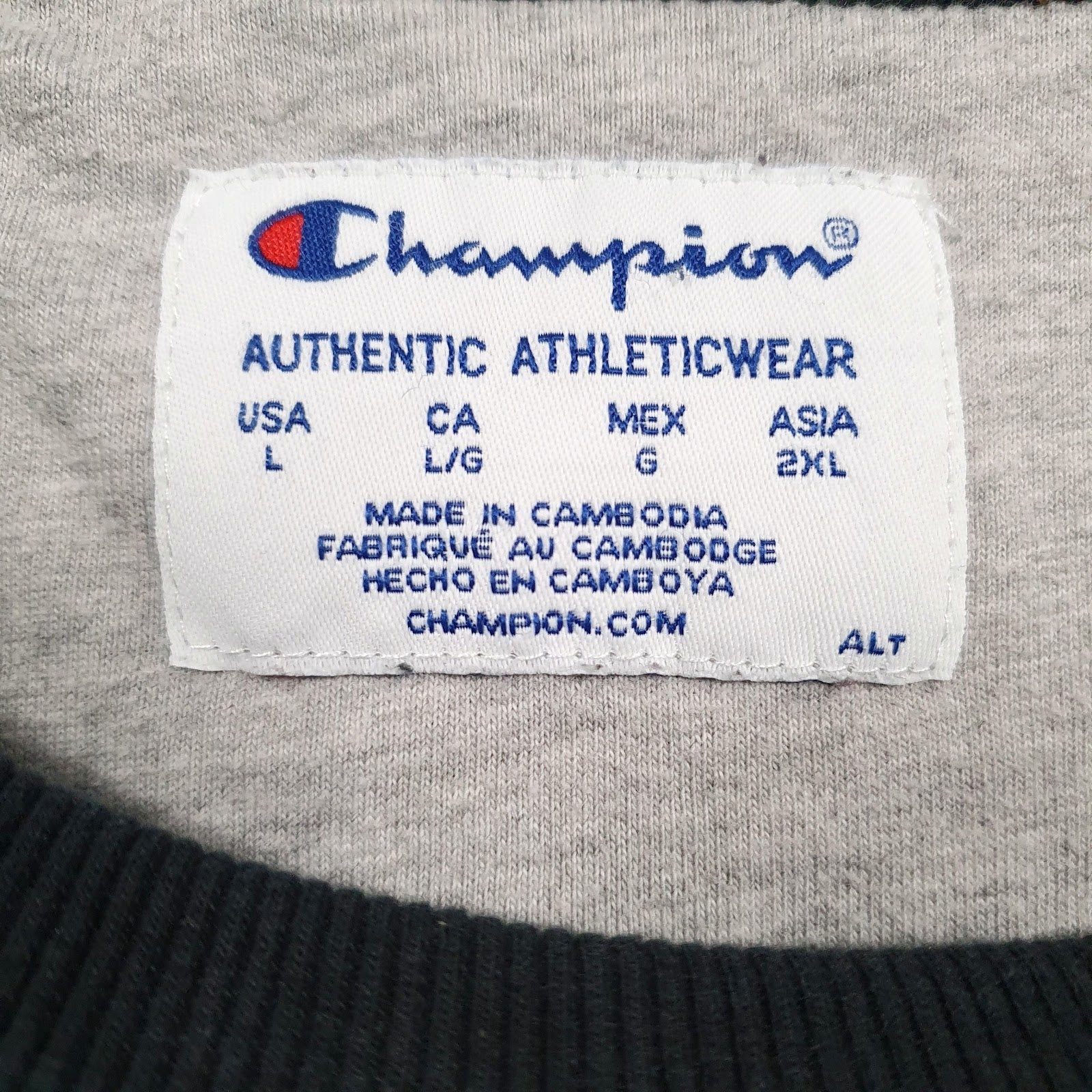 Mens Black Champion  Crewneck Jumper