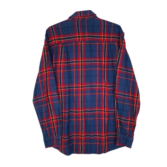 Mens Blue Atlasformen Plaid Flannel  Shirt