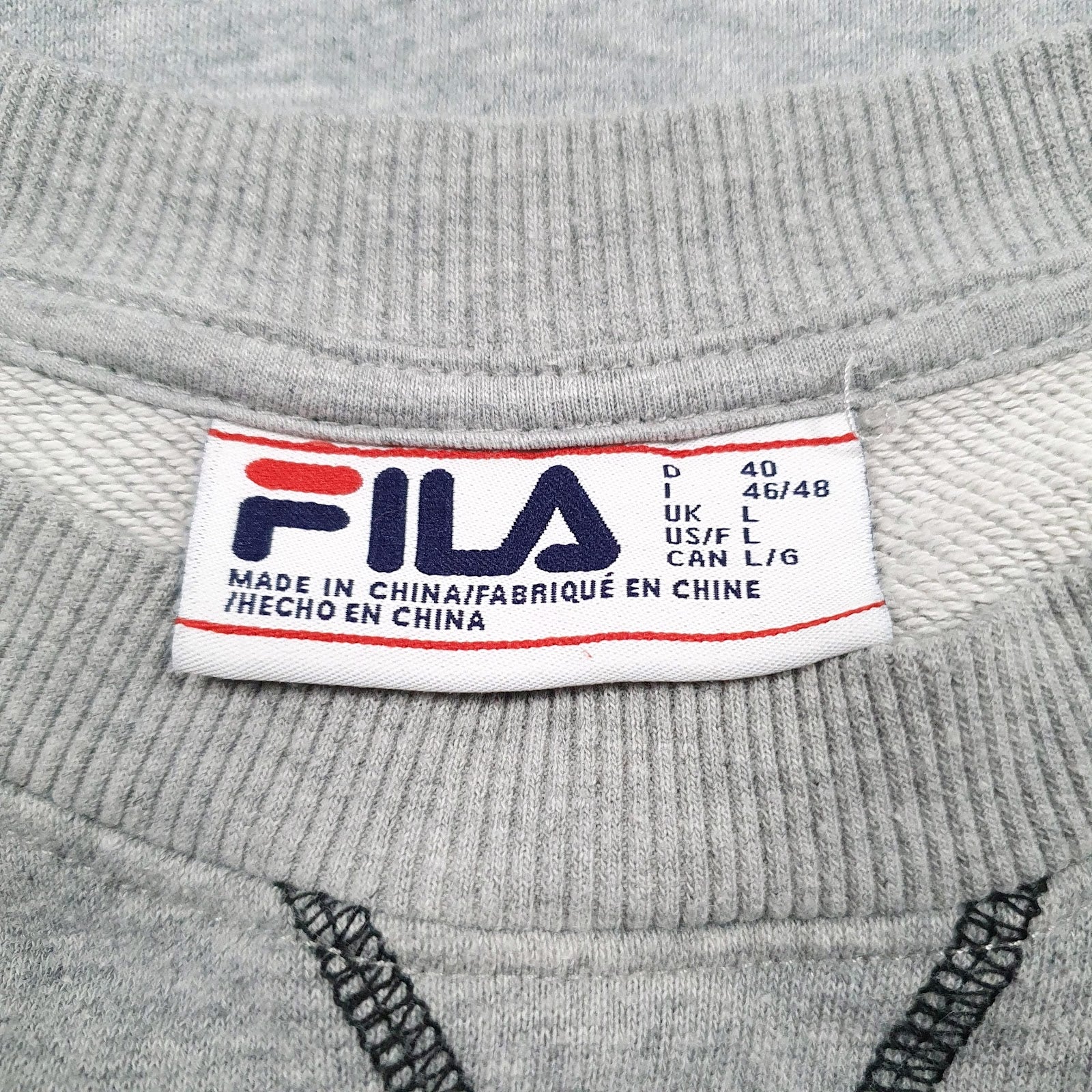 Womens Grey Fila  Crewneck Jumper