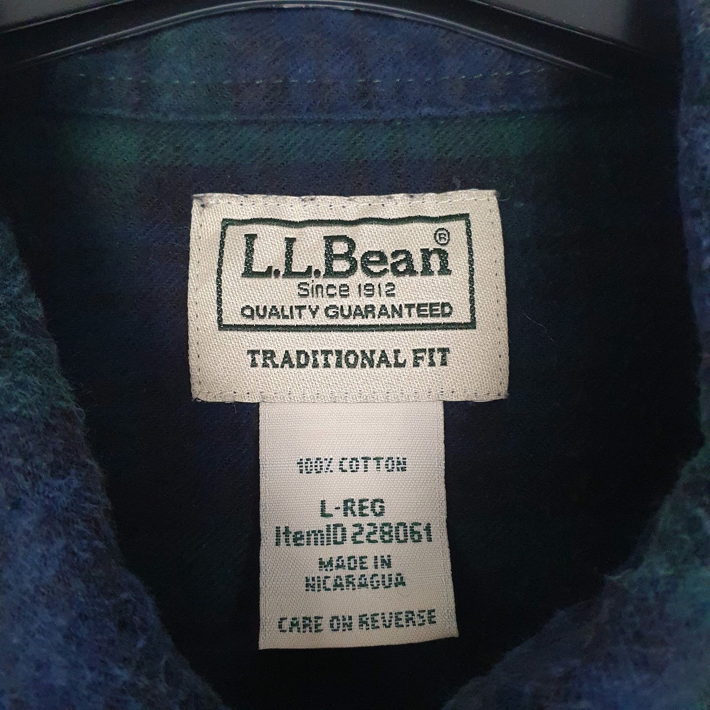 Mens Navy L.L.Bean Flannel  Shirt