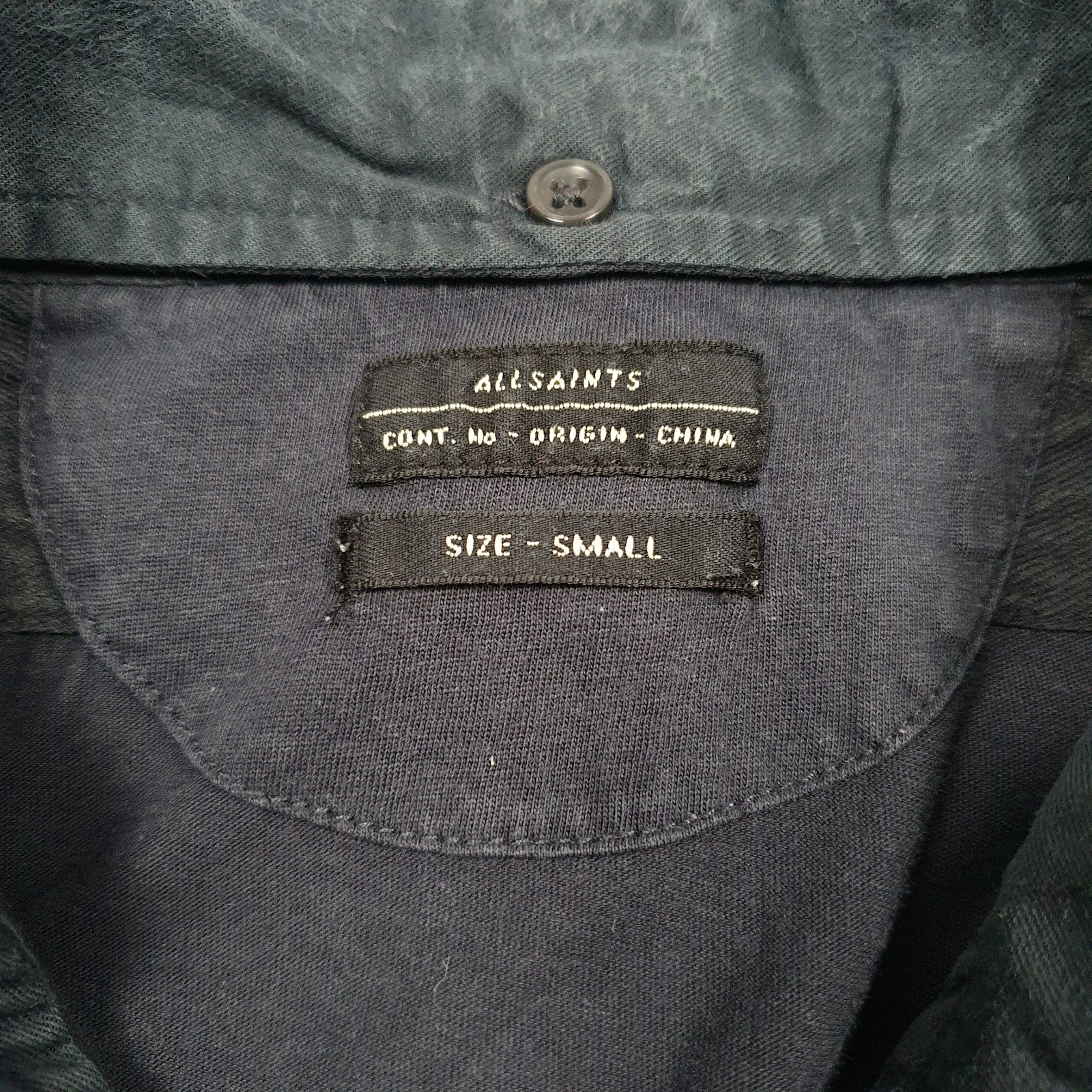 Mens Navy All Saints   T Shirt