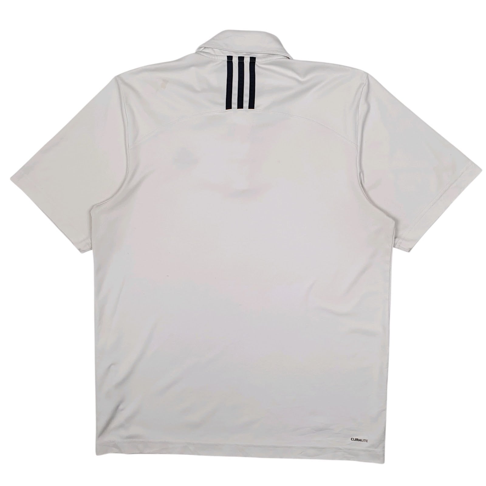Mens White Adidas Golf Activewear Cardigan Polo Shirt