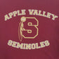 Mens Burgundy Fruit Of The Loom Apple Valley Seminoles  T Shirt