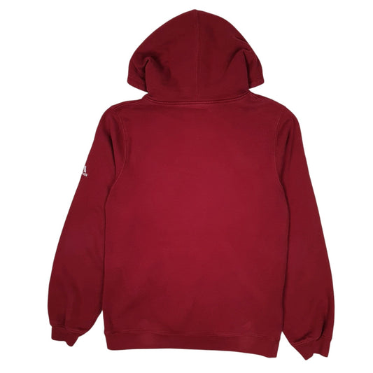 Mens Burgundy Adidas  Hoodie Jumper