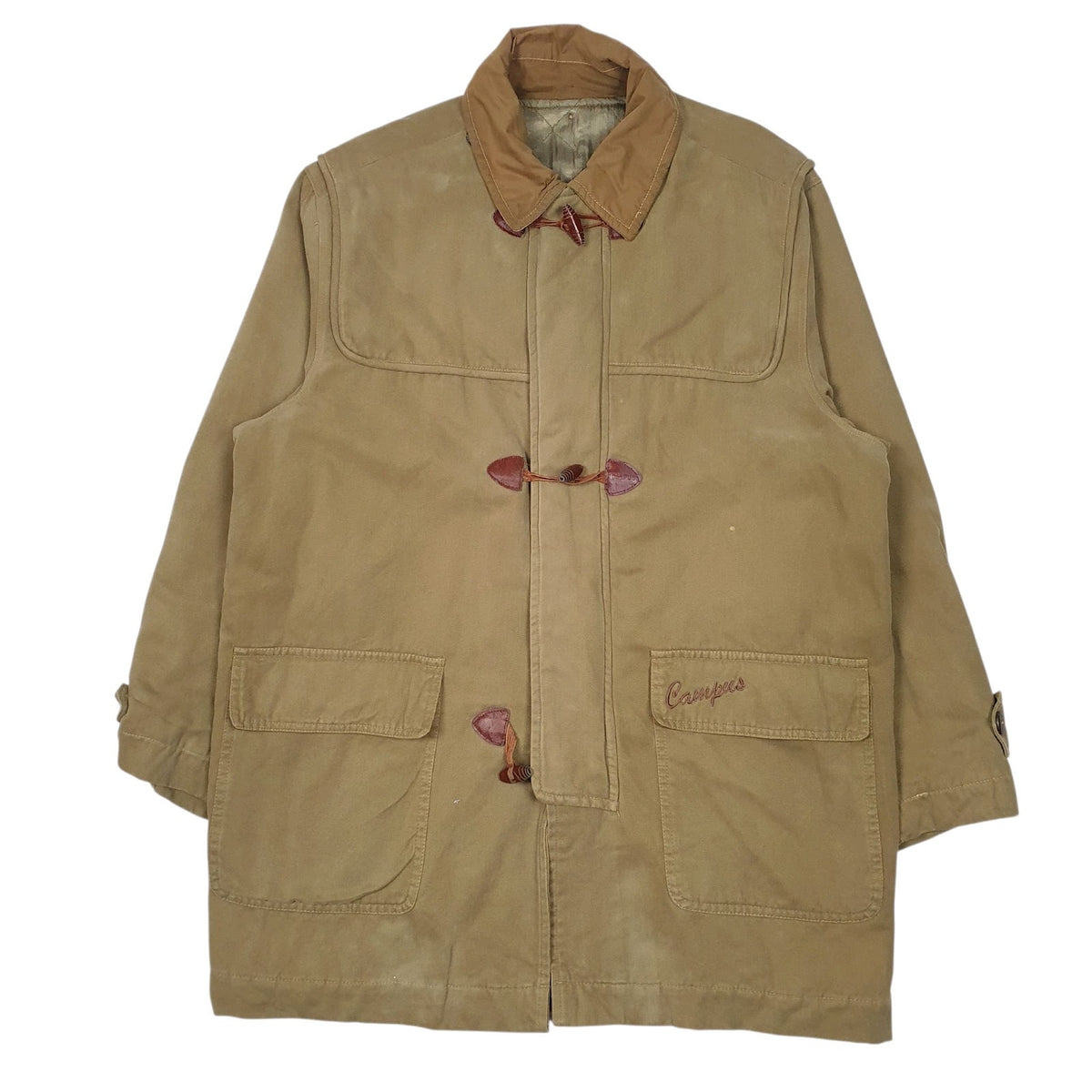 Mens Green Campus Vintage  Coat