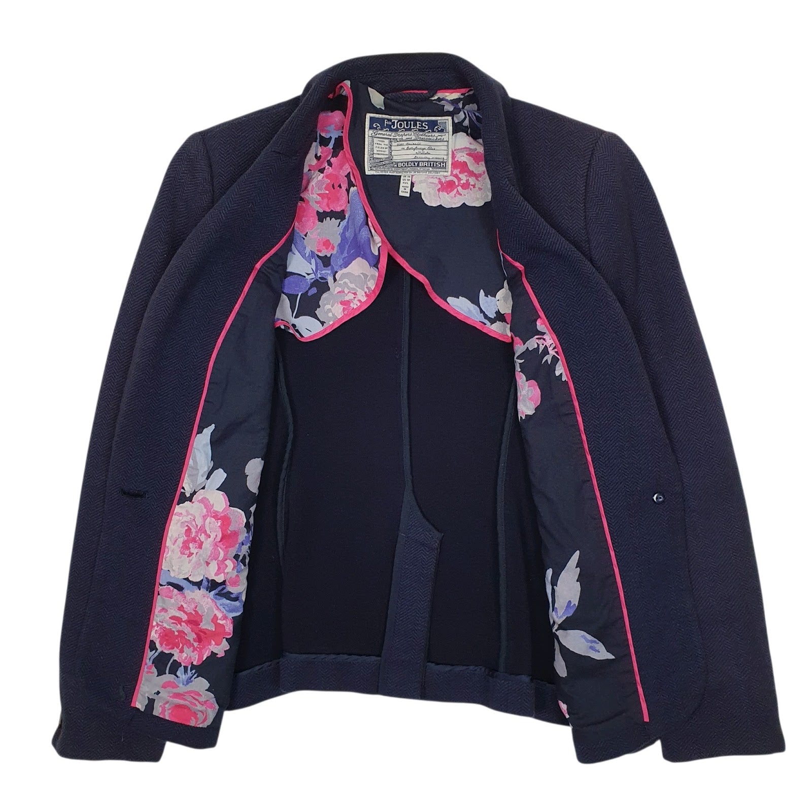 Womens Navy Joules   Coat