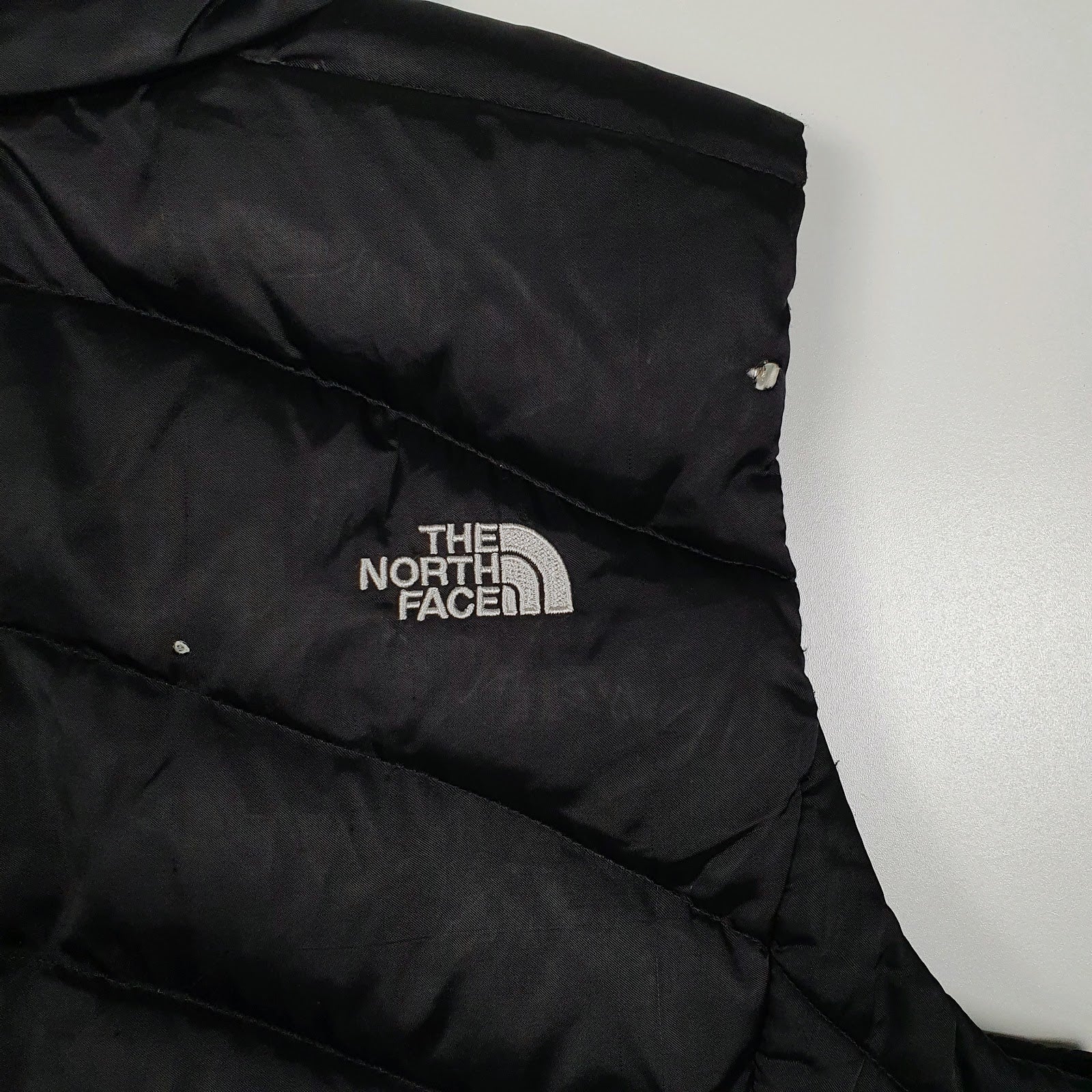 Womens Black The North Face Puffer 550 Hoodie Coat