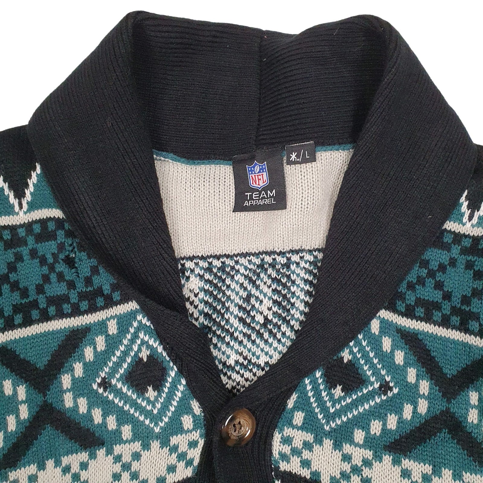 Mens Blue NFL Philadelphia Eagles Football Cardigan Jumper