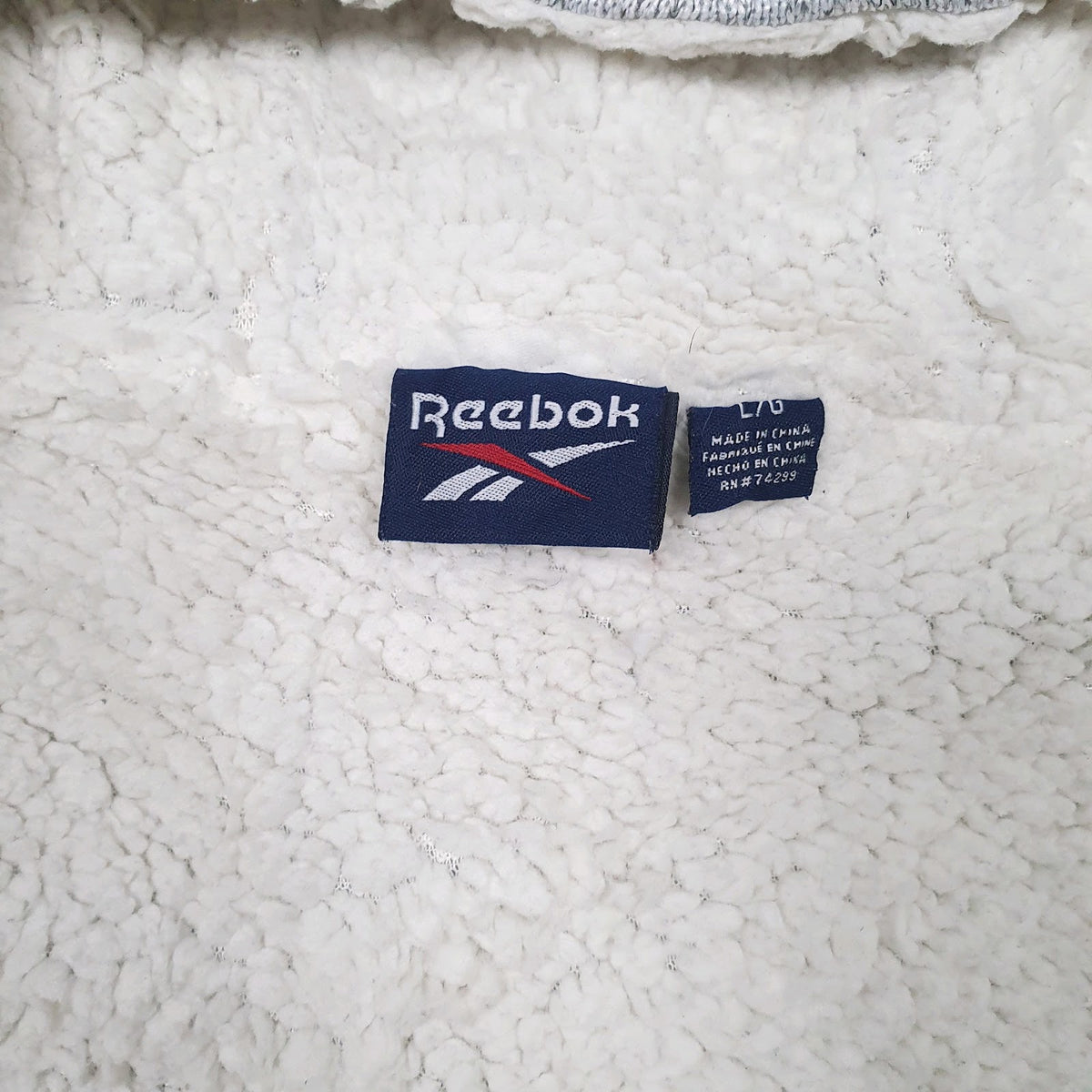 Womens Grey Reebok Sherpa Lining Full Zip Jumper