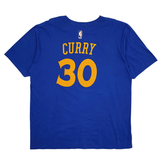 Mens Blue Adidas Golden State Warriors NBA Basketball Curry  T Shirt