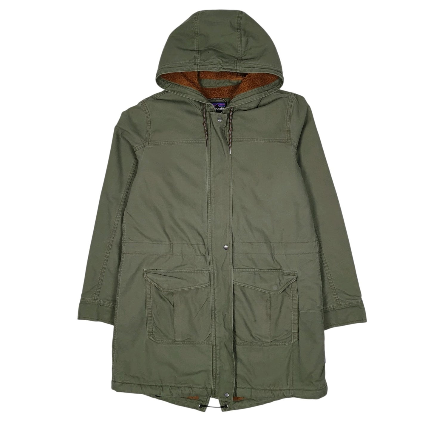 Womens Green Patagonia Sherpa Lined Praire Dawn Longline  Coat