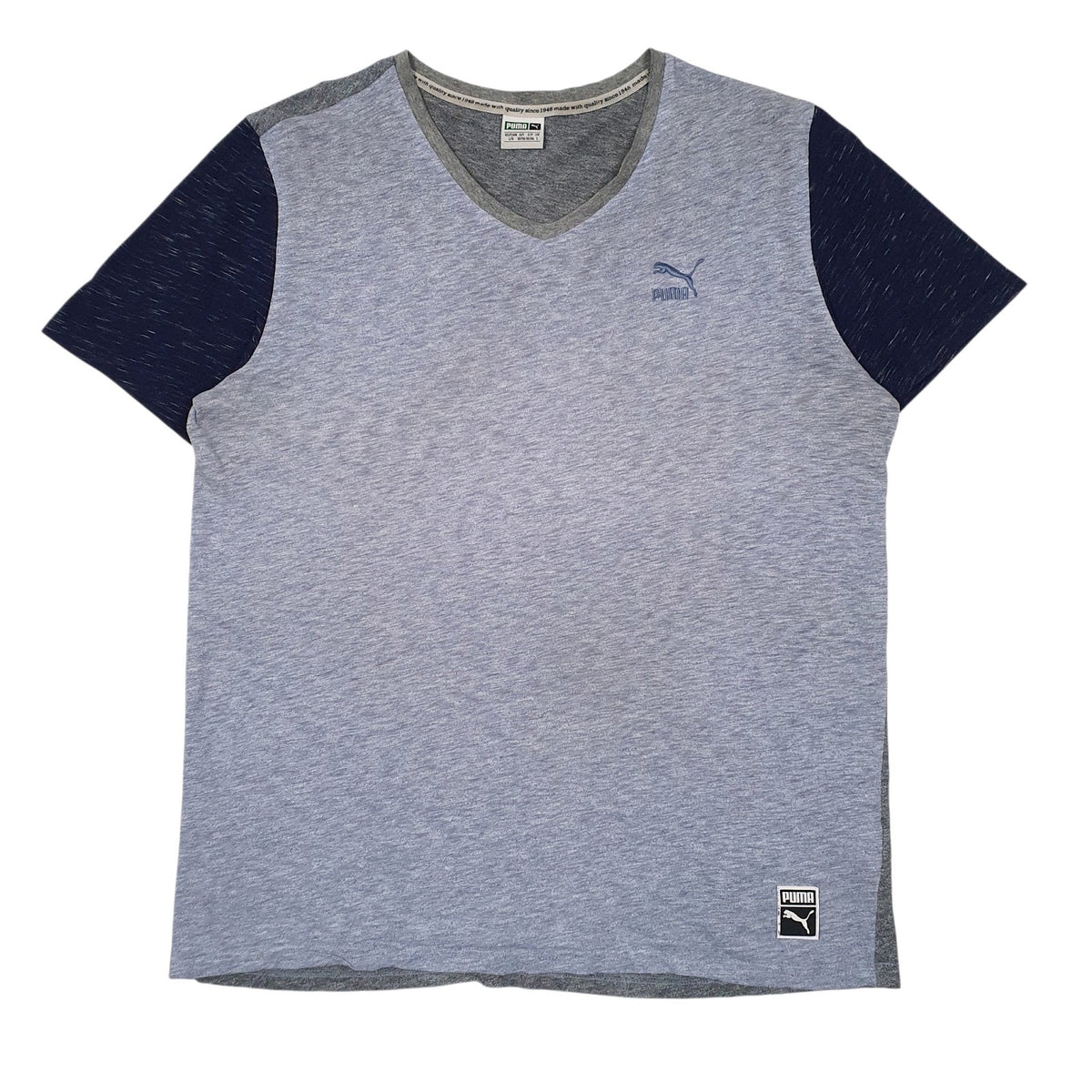 Mens Blue Puma  Short Sleeve T Shirt