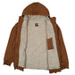 Mens Brown Wrangler Sherpa Lined Hoodie Heavyweight Workwear Full Zip Jumper
