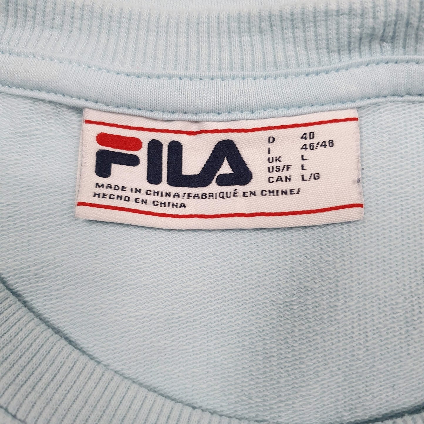 Womens Blue Fila  Crewneck Jumper