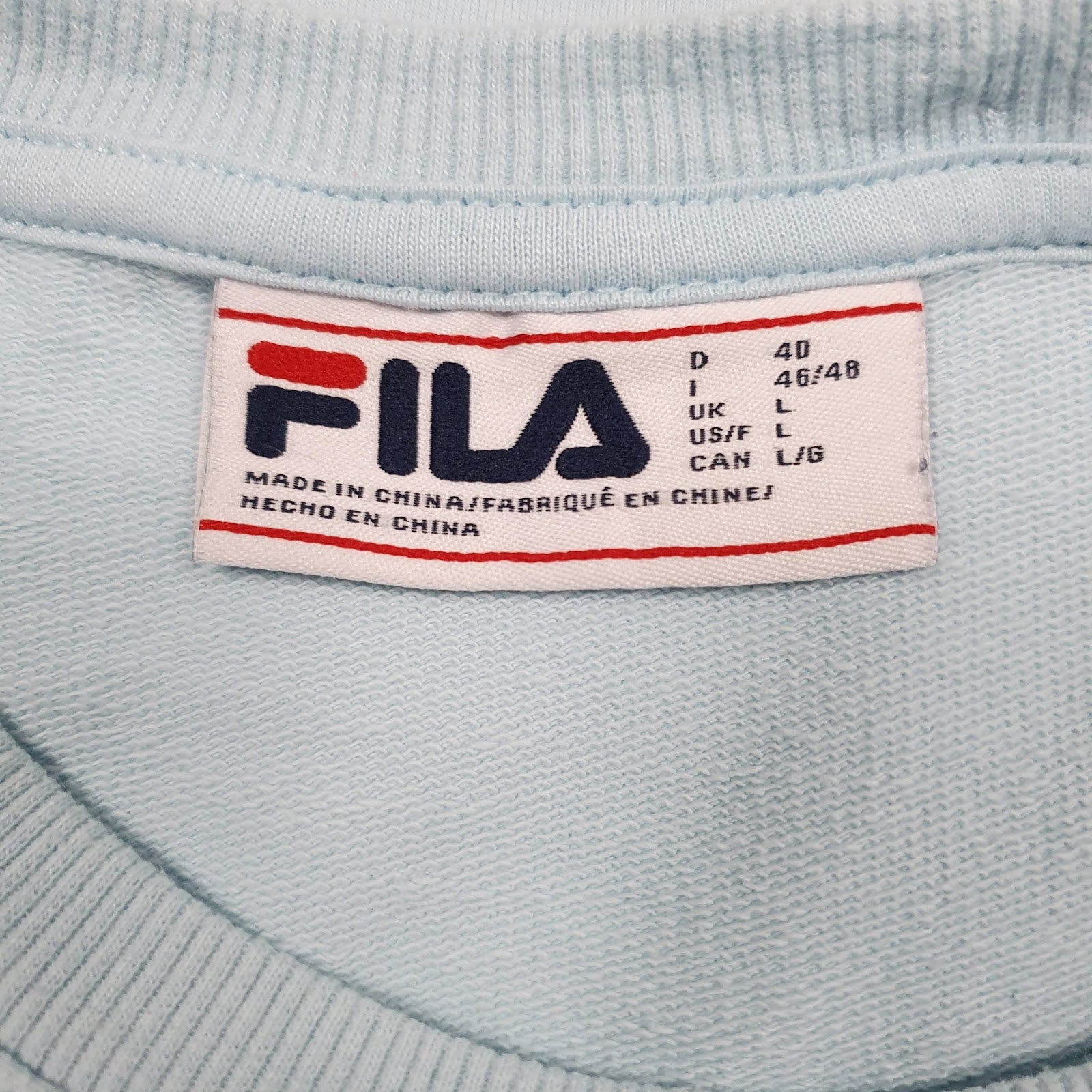 Womens Blue Fila  Crewneck Jumper